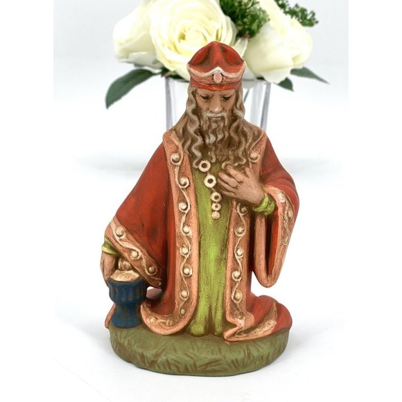 Handmade Ceramic Christmas Nativity Figurine 8 Piece Set Mary Joseph Jesus *SEE* - Picture 5 of 12